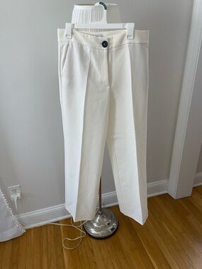 Mango Cream Suit Trousers